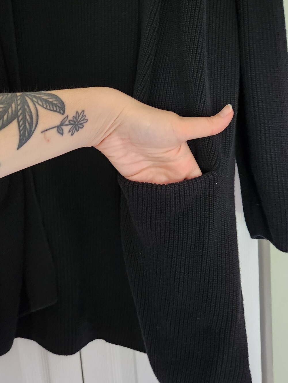 Black Knit Cardigan - Picture 2 of 3